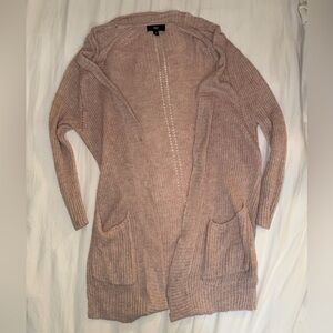 Wilfred Taupe Open-Front Cardigan Light Pink